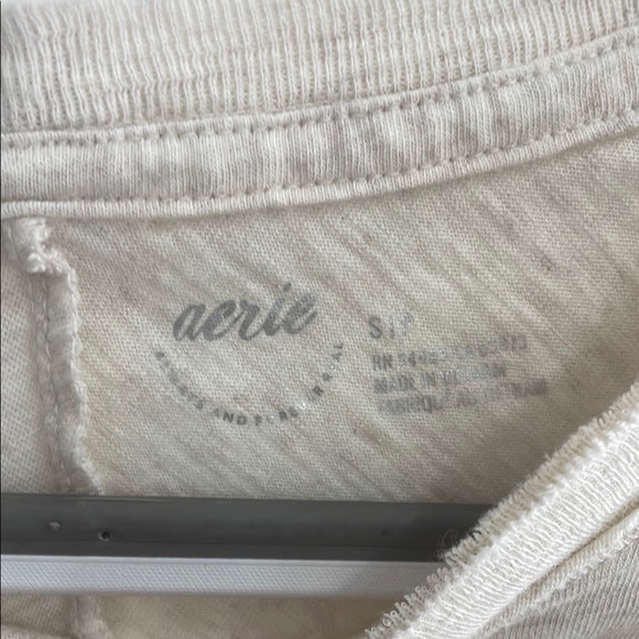 Aerie Cream Dolman Sleeve 3/4 Shirt - Picture 2 of 3
